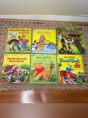 Vintage Disney Childrens Books Hardcover Lot Tell A Tale Little Golden Book